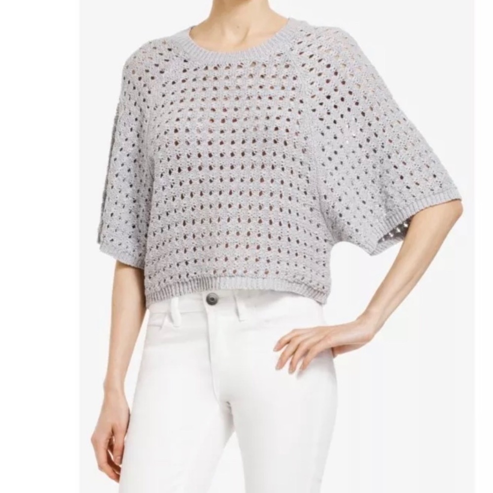 BCBGMAXAZRIA Melia Moonlight Knot Sweater, Size M